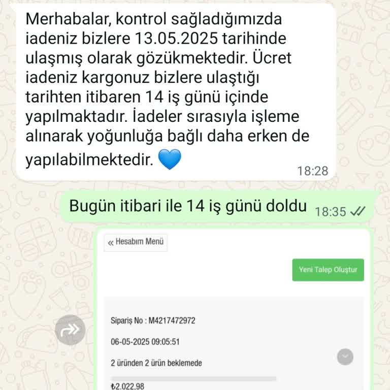 İade Sürecinde Gecikme Ve Yetersiz İletişim Sorunu