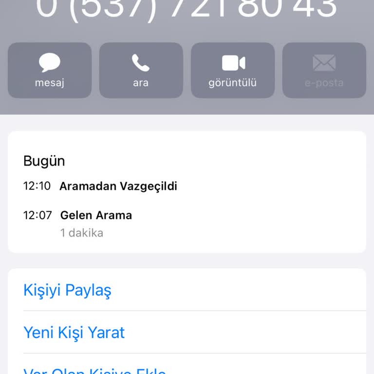 05377218043 Numarasından Gelen Şüpheli Aranma