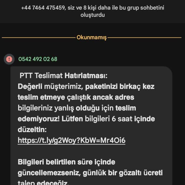 PTT Kargo Adı Kullanılarak Gelen Şüpheli Mesajlar Hakkında Endişe