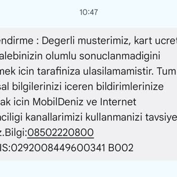 Yıllık Kart Aidatı İadesi Talebim Reddedildi, Yasal Haklarımı Kullanacağım