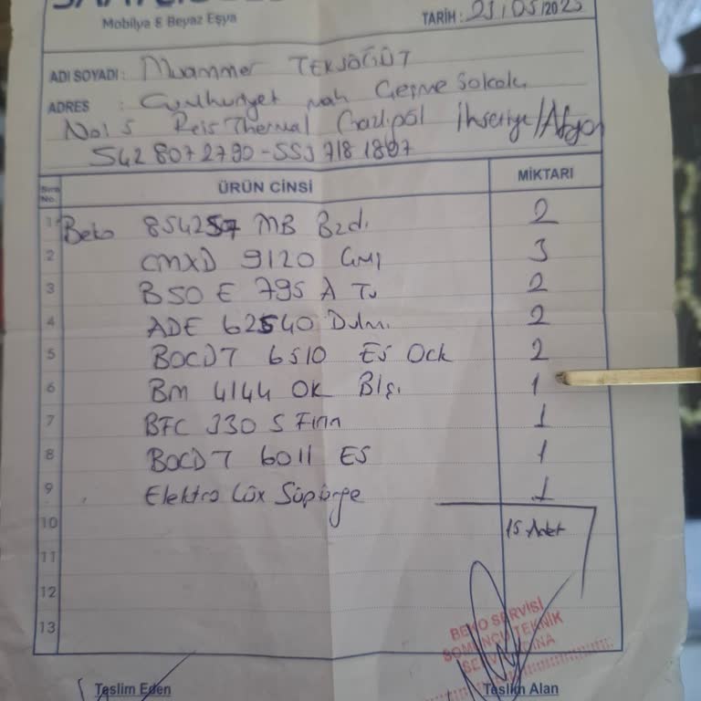 Eksik Teslimat Ve Sürekli Bahanelerle Oyalama