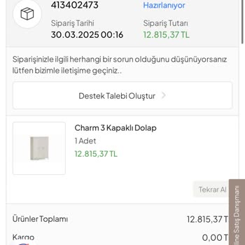 Doğtaş'tan Sipariş Edilen Gardırop Teslim Edilmiyor, Müşteri Hizmetleri Sorunumu Çözmüyor