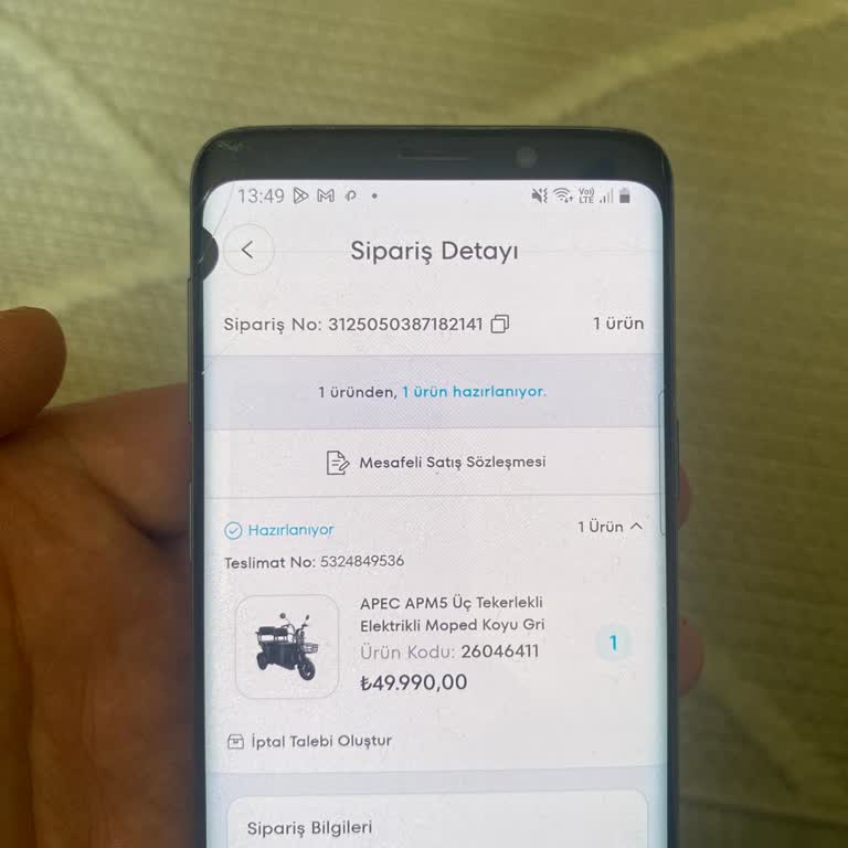 30 Gündür Teslim Edilmeyen Elektrikli Bisiklet Ve İletişimsizlik