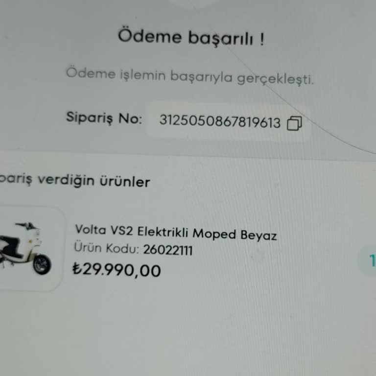 Satın Alınan Elektrikli Motosikletin Teslimatında Gecikme Ve Oyalama