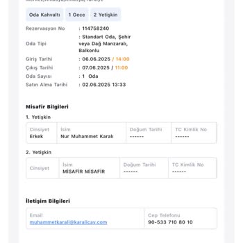 Rezervasyonum Son Anda İptal Edildi, Güven Sarsıldı