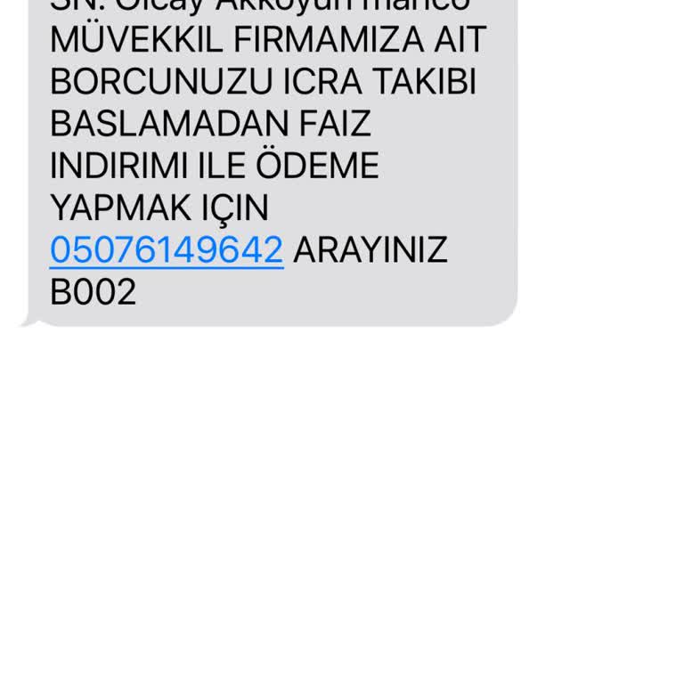 Bana Ait Olmayan Borç Ve Hukuki İşlemlerle İlgili Bilgilendirme Ve Şikayet