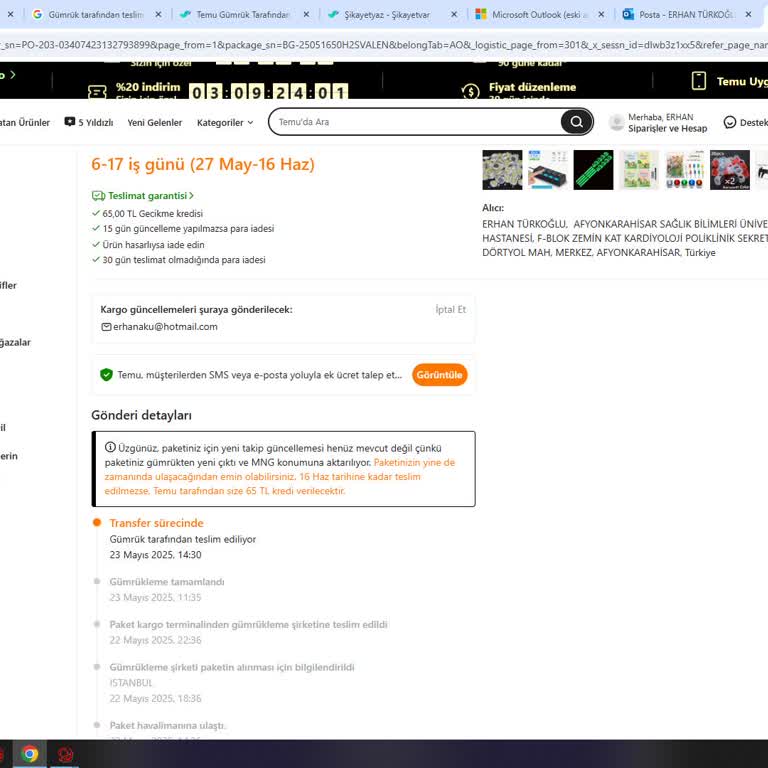 Gümrükte Takılan Ürünlerim Hala Teslim Edilmedi: Mağduriyetimin Giderilmesini Talep Ediyorum