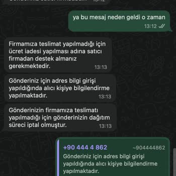 Teslim Edilmemiş Kargoya Teslim Edildi Denilmesi Ve Yetersiz Müşteri Hizmeti
