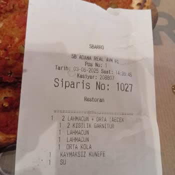 Pişmemiş Künefe Ve Yanlış Lahmacun, Ücret İadesi Talebim