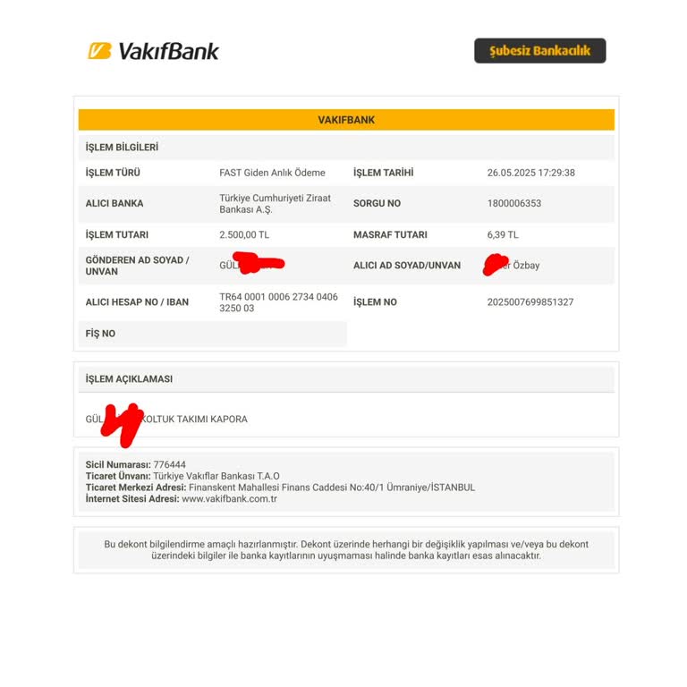 Koltuk Takımı Siparişi İptalinde Kapora İadesi Yapılmadı