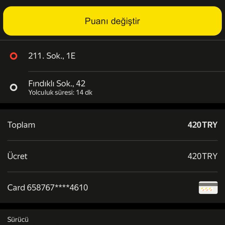 Yandex Go'da Fahiş Ücret Ve Cevapsız Destek Şikayeti