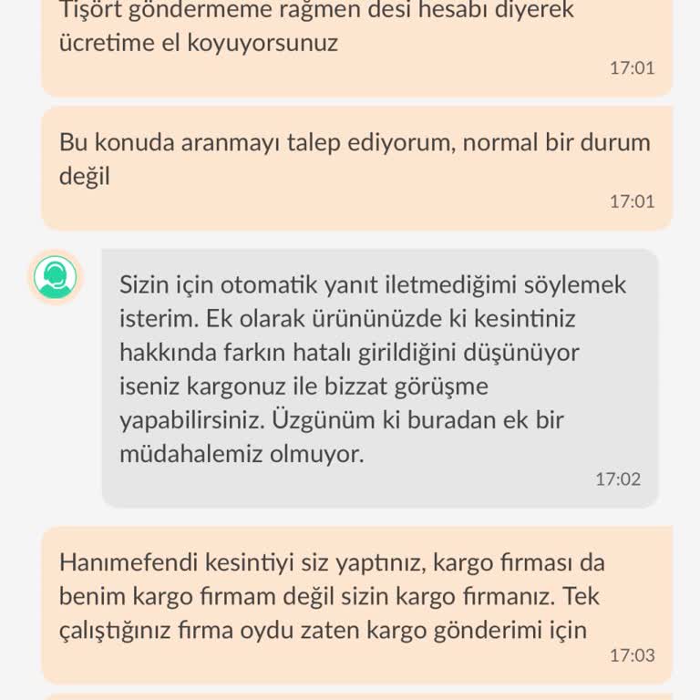 Kargo Ücreti Kesintisi Ve Yetersiz Müşteri Hizmeti Nedeniyle Mağduriyet