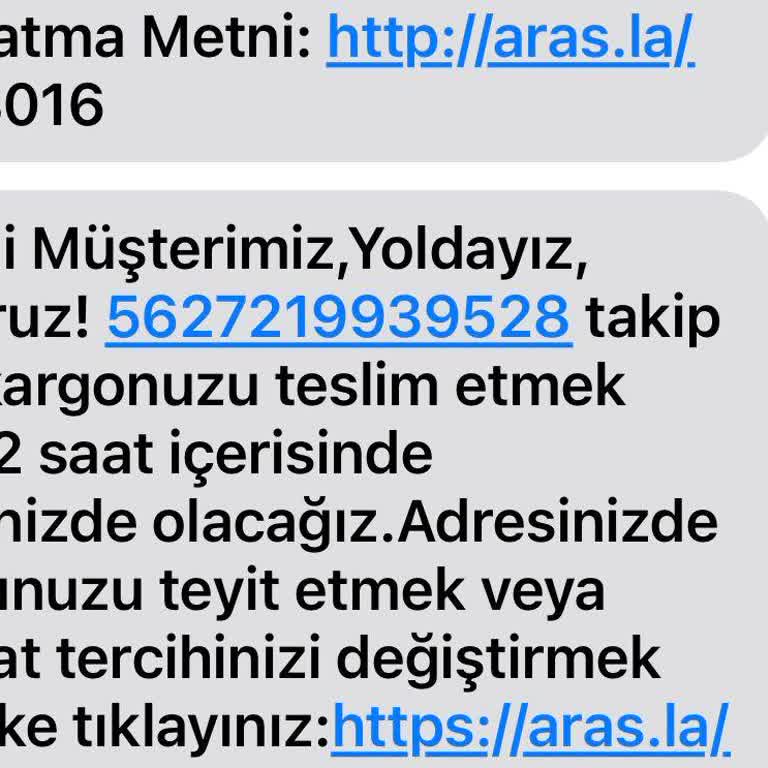 Aras Kargo Yalova Çınarcık Şubesi Teslimat Sorunu Tekrarlandı