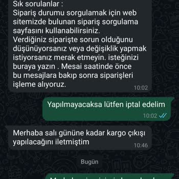 Siparişimin Gönderilmemesi Ve İletişim Sorunu Yaşadım
