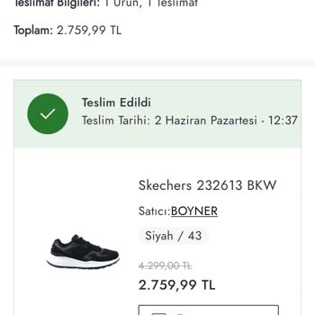 Siparişimde İki Kez Yanlış Numara Ayakkabı Gönderildi