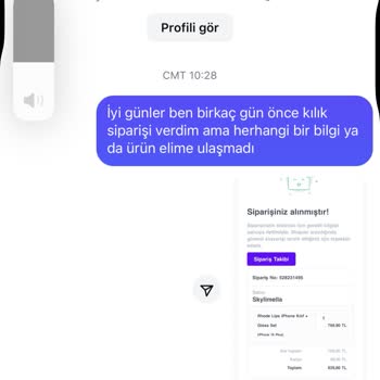 Siparişim Gönderilmedi, Bilgi Verilmiyor