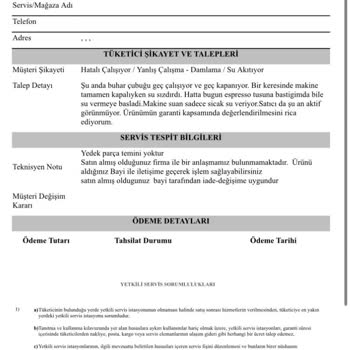 Espresso Makinesi Arızası Ve Servis Sürecinde Yaşanan Sorunlar