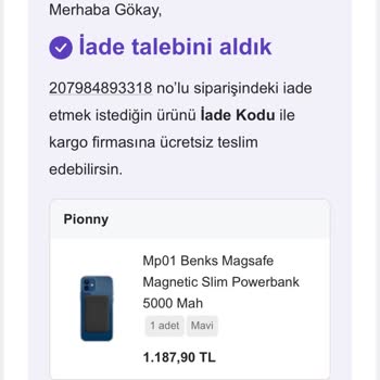 Garanti Sürecinde Değişen Ürünüm Elime Ulaşmadı