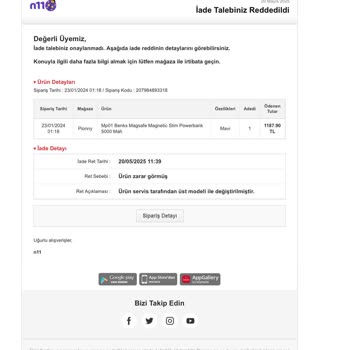 Garanti Sürecinde Değişen Ürünüm Elime Ulaşmadı