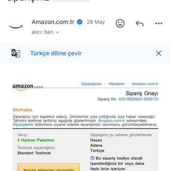 Amazon'dan Alınan Ayakkabının Kargoya Teslim Edilmemesi Ve Yanıltıcı Bilgilendirme