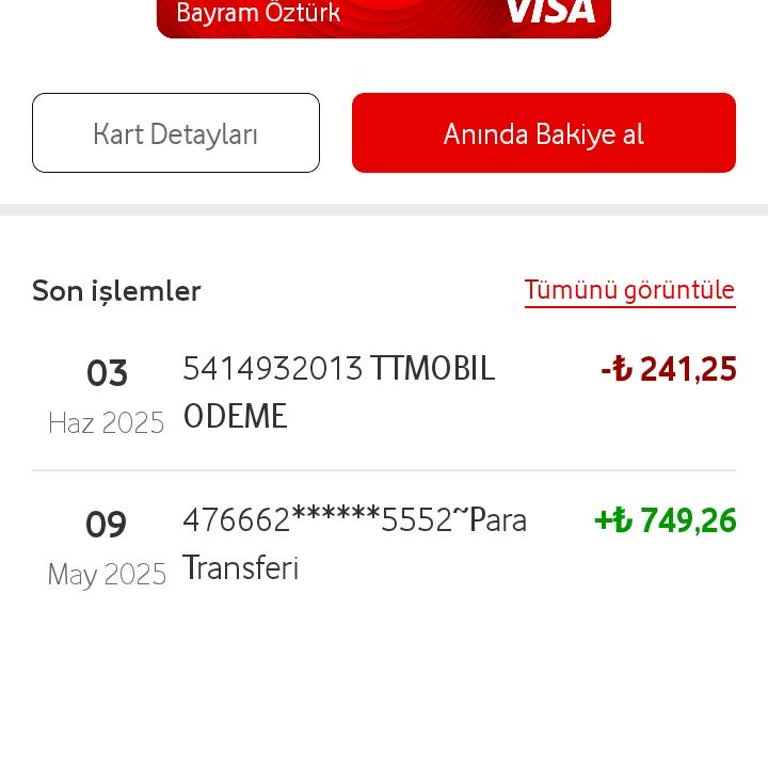 Vodafone Pay Limitini Aşan Fatura Tutarına Anlam Veremiyorum