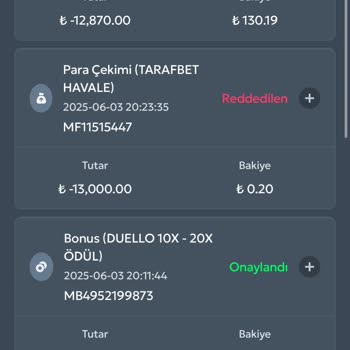 Tarafbet Kazancım Haksız Yere Silindi, 13000 TL Ödememi İstiyorum