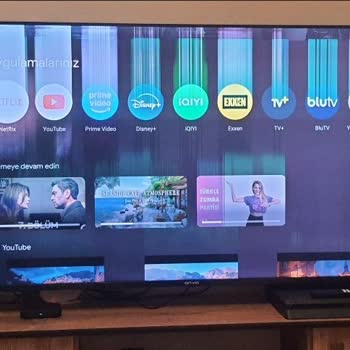 Bir Aylık Onvo TV Ekranında Aniden Beyaz Çizgiler Oluştu