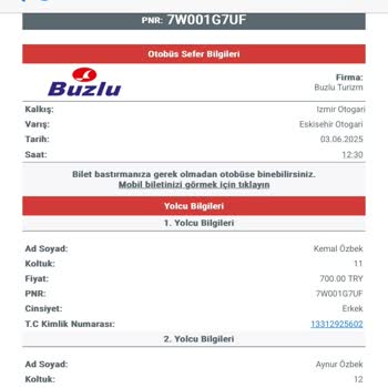 Bilet Saati Ve Seyahat Süresi Değişikliği İle Kötü Hizmet Deneyimi