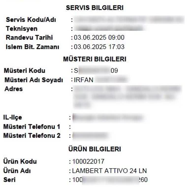 Garanti Kapsamındaki Kombiye Servis Ücreti Ve Hizmette Güven Sorunu