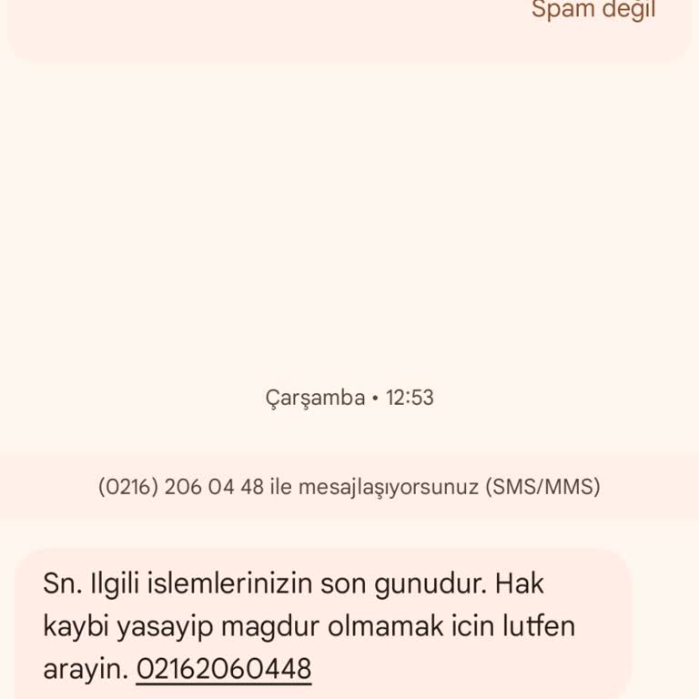 Bilinmeyen Numara Tarafından Gönderilen Hukuki Mesaj Ve Sorumluluk Reddi