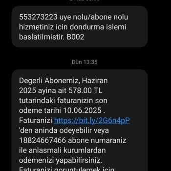 Dondurma Talebine Rağmen Yüksek Fatura Ve Yanlış İşlem