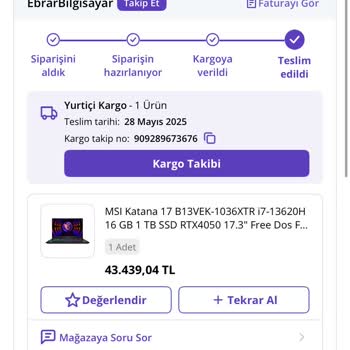 İndirim Sonrası Oluşan Fiyat Farkı İçin Destek Talebi
