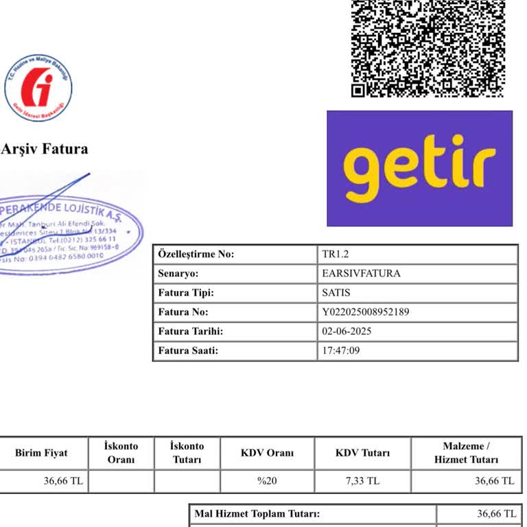 GetirYemek Ve Bereket Döner'den Eksik Fatura Ve Yetersiz Destek