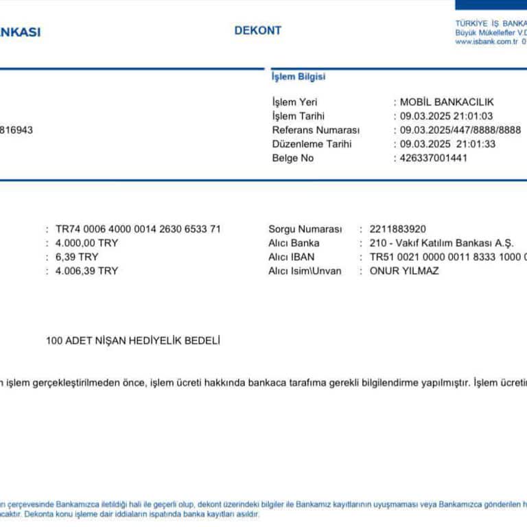 Nişan Süsü Siparişim Zamanında Teslim Edilmedi Paramı Da Geri Alamadım