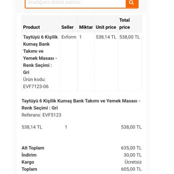 Aldığım Masa Takımı Teslim Edilmedi, Param Da İade Edilmiyor