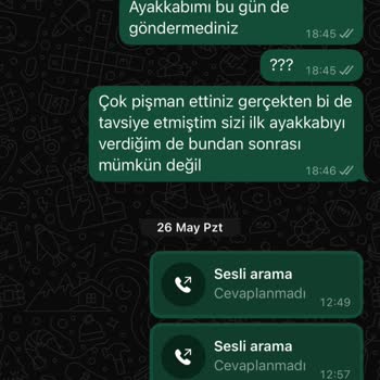 Ayakkabım 36 Gündür Teslim Edilmedi İletişimde Sürekli Oyalama