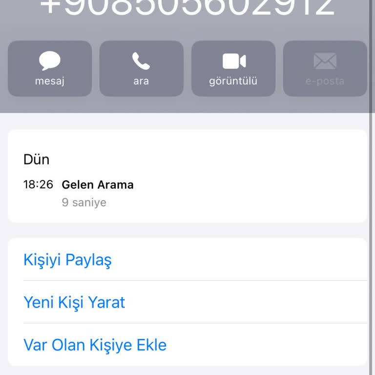 Bilinmeyen Numaradan Gelen Arama Ve Korkutucu Sesli Yanıt