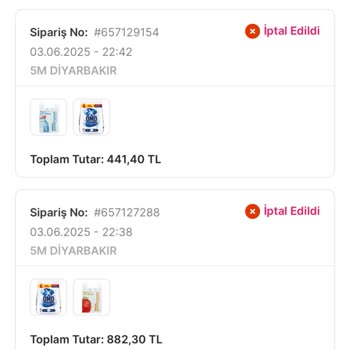 Siparişim İptal Edildi, Ürünlerimi Teslim Alamıyorum