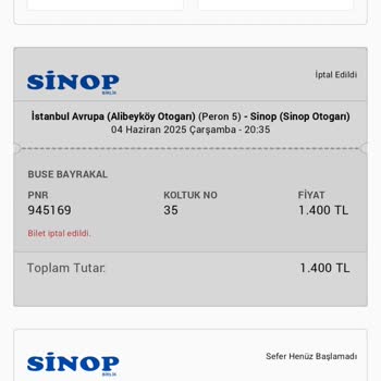 Biletim Gerekçesiz İptal Edildi, Maddi Ve Manevi Mağduriyet Yaşadım