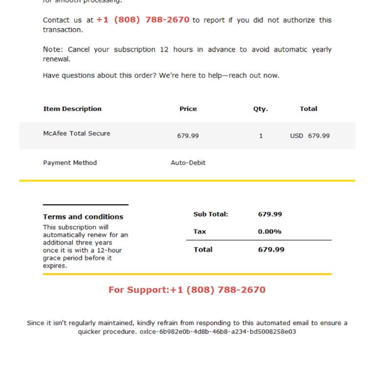 Mcafee Adına Gelen Beklenmedik Ödeme Bildirimiyle Yaşadığım Şaşkınlık