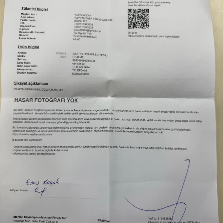 KVK Servisinden Cevapsızlık Ve Mağduriyet