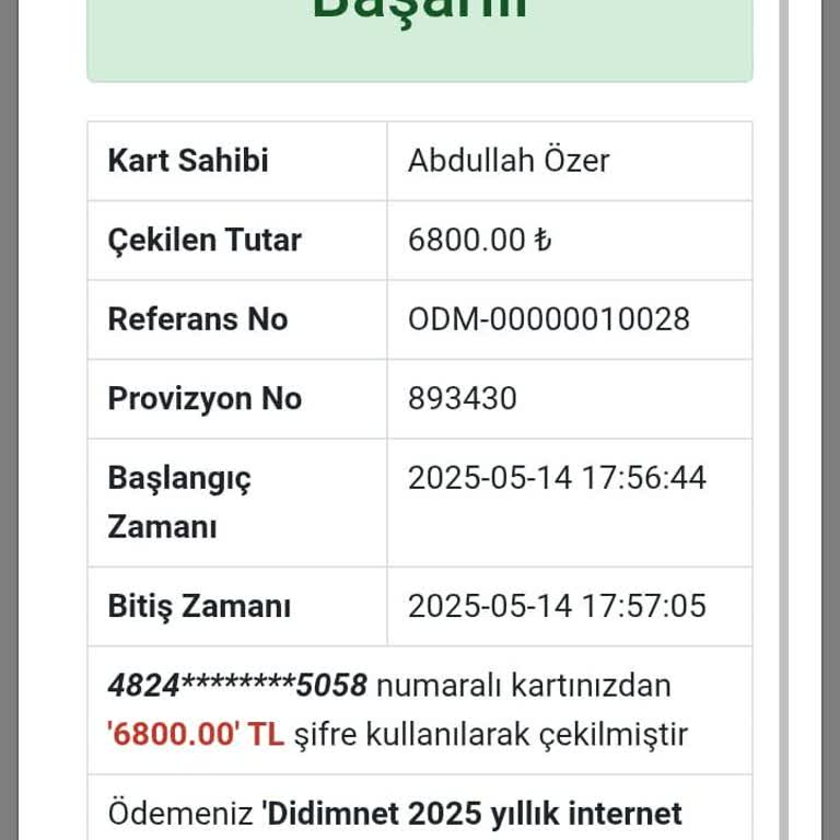 6800 TL Ödeme Sonrası İnternet Yok Muhatap Yok Param İade Edilmiyor