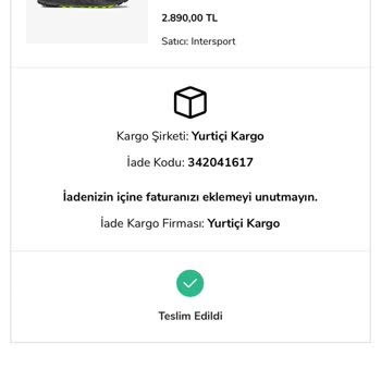 Farklı Numara Ayakkabı Gönderimi Ve İade Sorunu Yaşadım