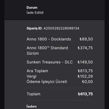 Oyun İadesi Yapılmadı, Mağdur Edildim
