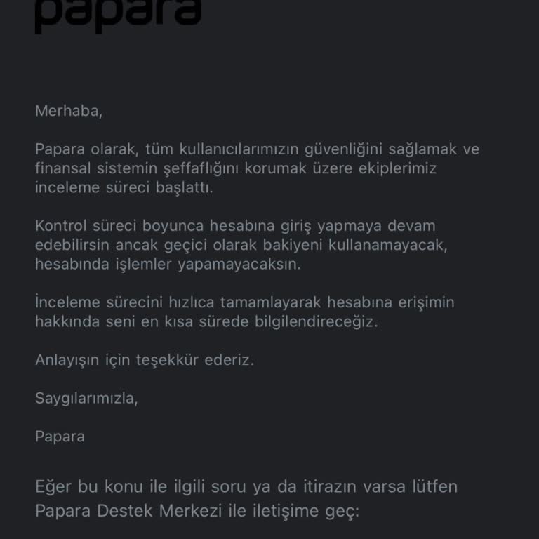 Bayram Öncesi Papara Hesabım İnceleme Altında Kaldı
