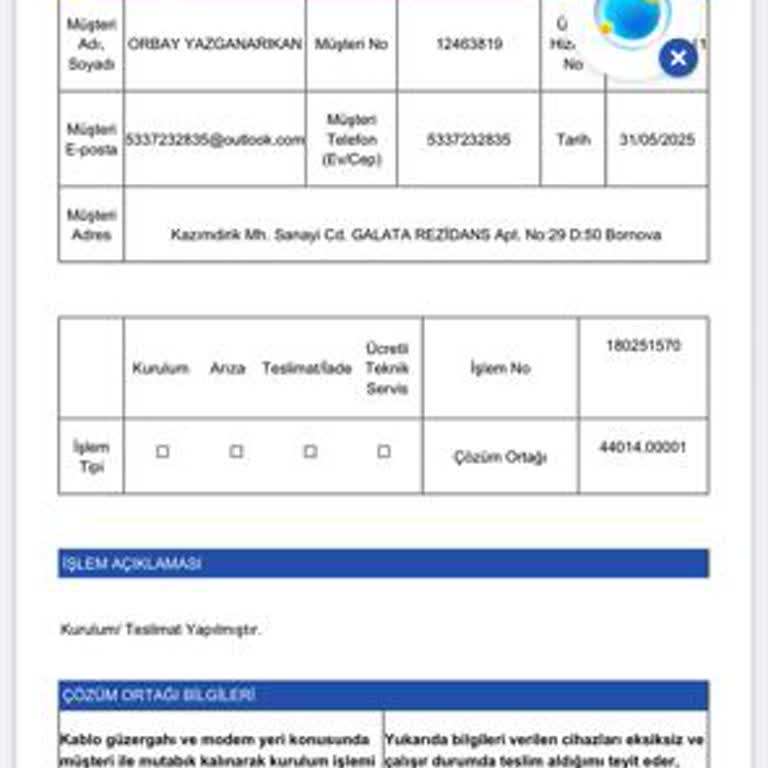 Yanlış Fatura Adresi Nedeniyle İkametgah Güncellemem Engelleniyor
