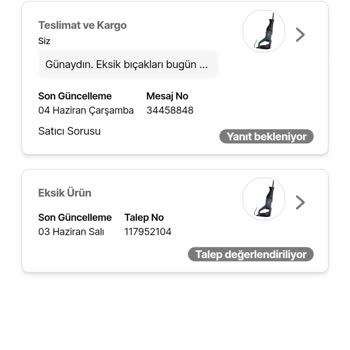 Eksik Gelen Ürün Ve İade Sorunu