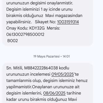Aynı Kot Defalarca Yırtıldı, Değişim Yerine Alışveriş Çeki Teklif Edildi