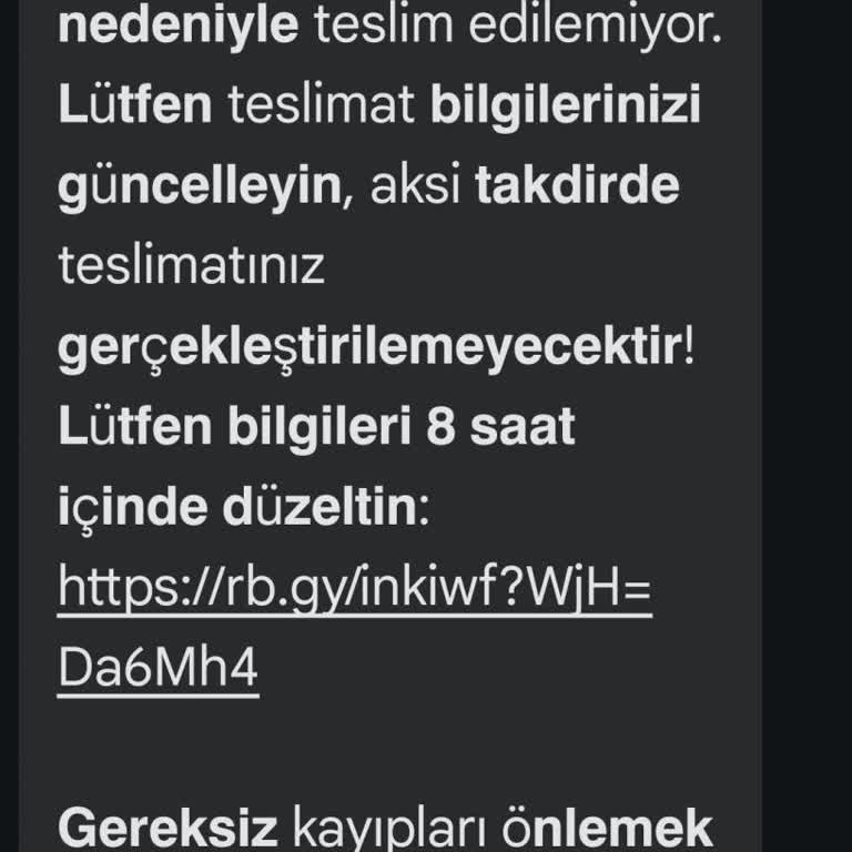 Bana Ait Olmayan Kargo Mesajı İle Yanıltılmak İsteniyorum
