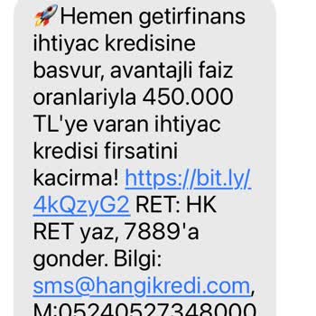 Kredi Araştırmasından Sonra Bitmeyen Mesaj Ve Mailler